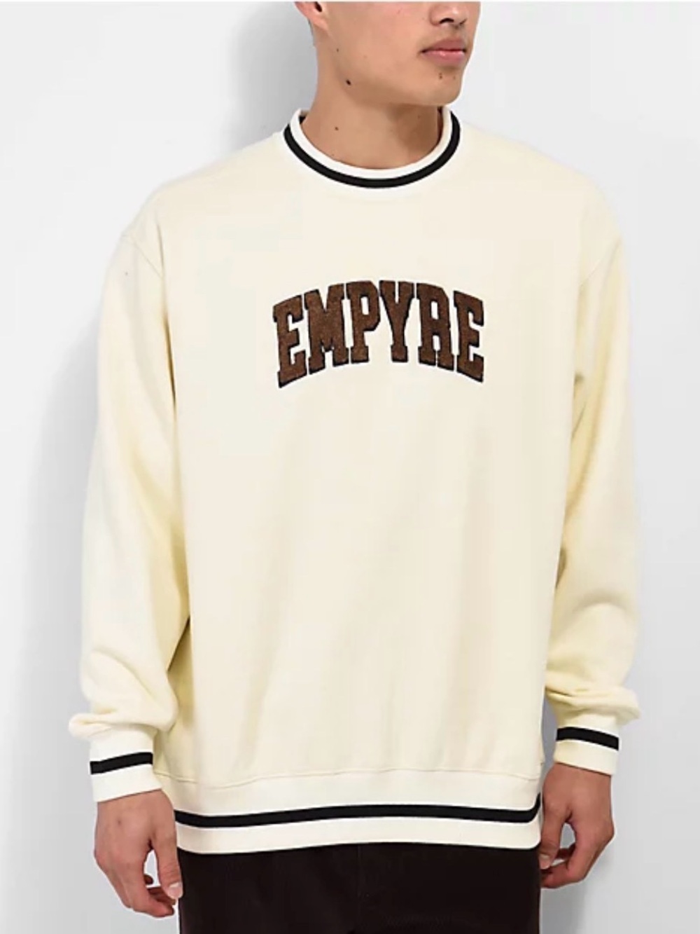 Empyre Honor Roll Natural Crewneck Sweatshirt size Large